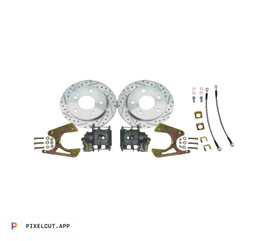 1955-1957 Front Disk Brake Conversion Kit With (Plain Rotors)